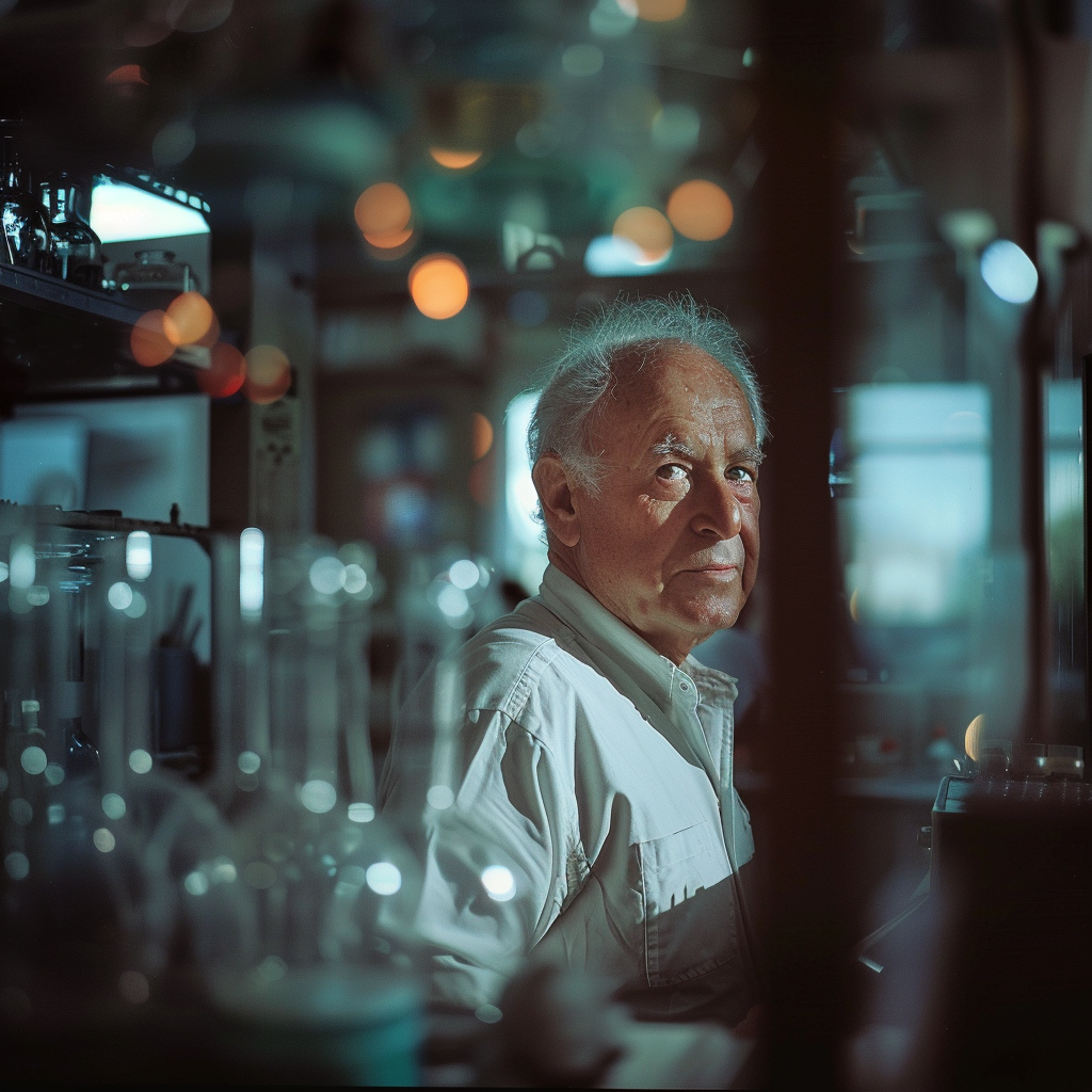 r39p3r photo of raphael mechoulam as a young scientist. 4k. 35m 3f8578e4 fd6a 4369 ac10 17bc828acd5b